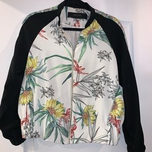 Floral bomber jacket